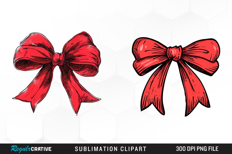 Red Bow Illustration PNG Clipart example image 1