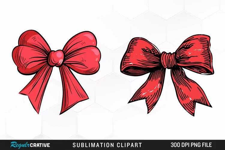 Red Bow Exquisite Clipart