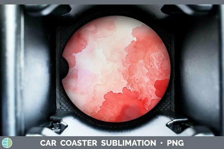 Watercolor Red Car Coaster Sublimation Coaster Designs