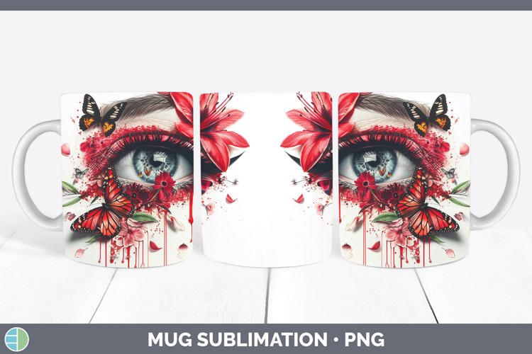 GorgeousWatercolor Mug Wrap design.