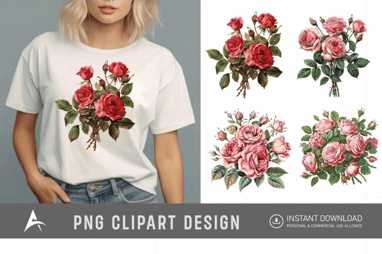 Red Flower Clipart Image 19