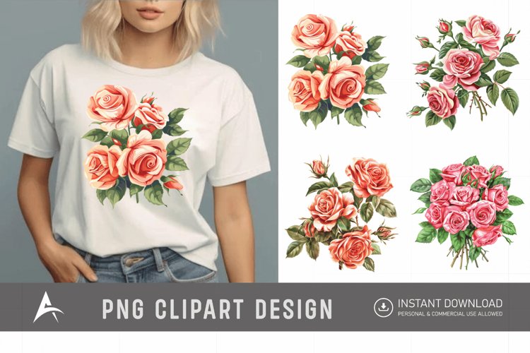 Red Flower Clipart Image 18