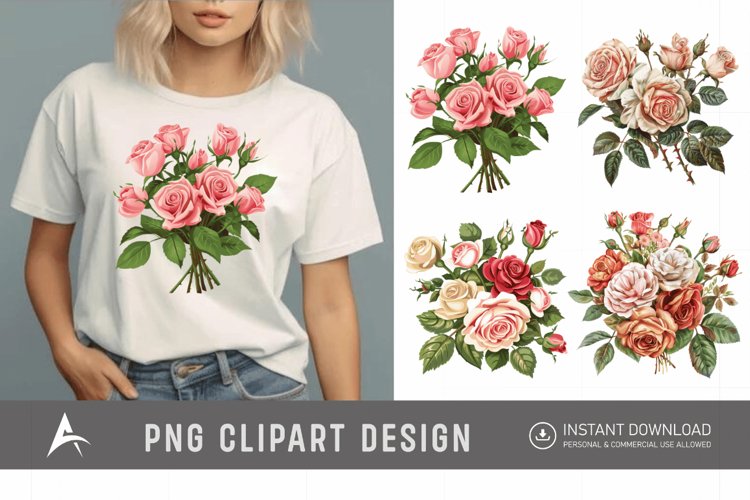 Red Flower Clipart Image 23