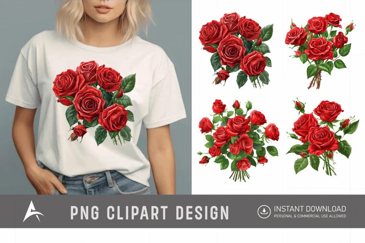 Red Roses Clipart Image 5