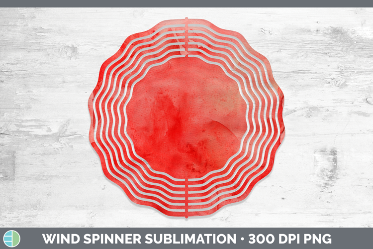 Watercolor Red Wind Spinner Sublimation Spinner Designs