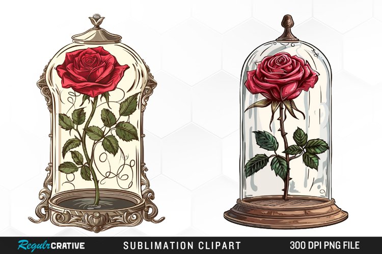 Watercolor Romantic Roses Sublimation PNG Clipart