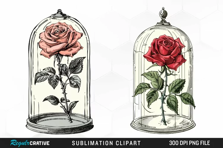 Watercolor Romantic Roses Exquisite Clipart