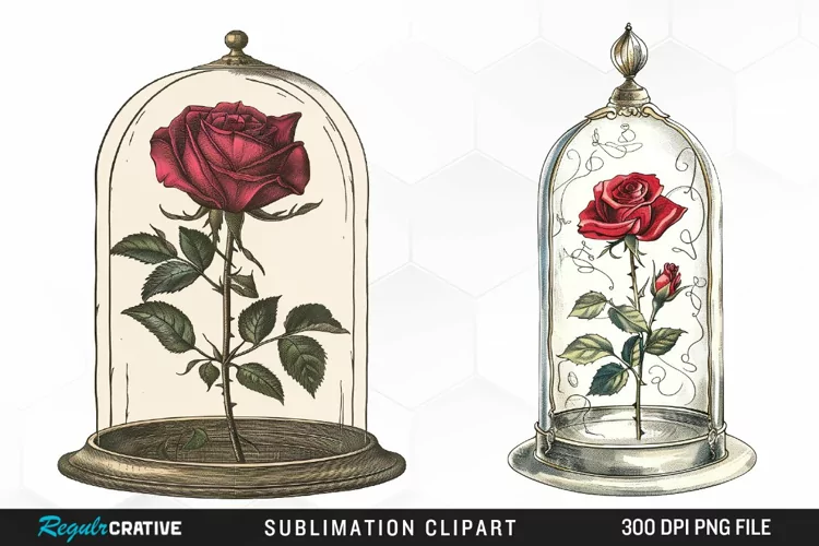 Watercolor Romantic Roses Sublimation PNG Clipart