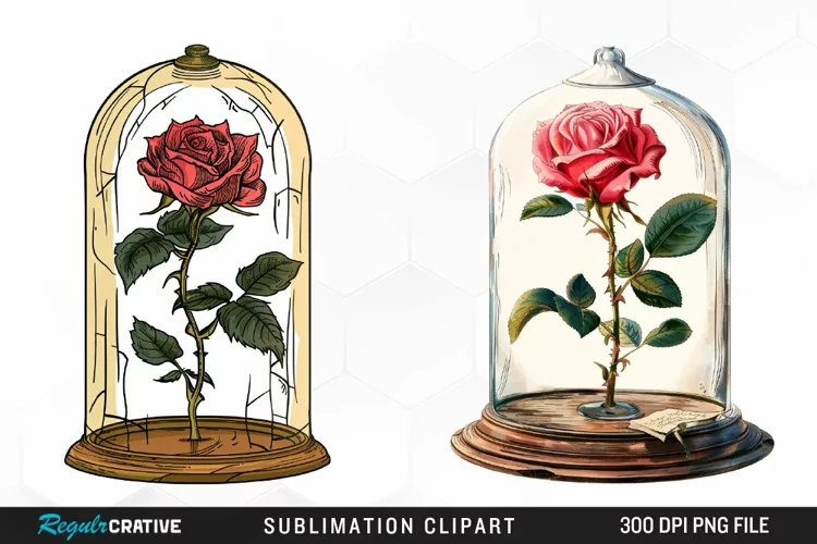 Watercolor Romantic Roses Sublimation PNG Clipart