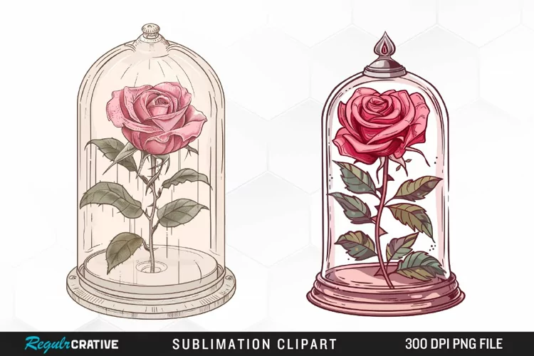 Watercolor Romantic Roses Sublimation PNG Clipart