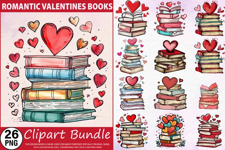 Watercolor Book Clipart Image 15