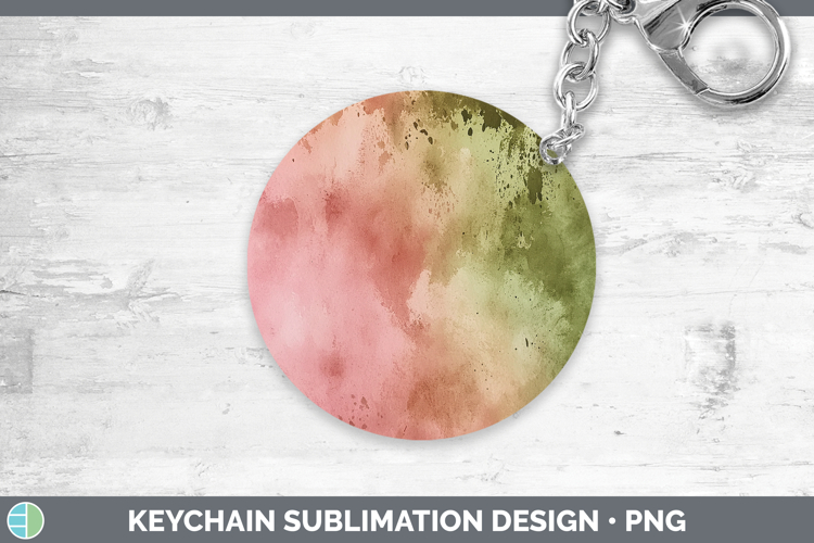 Watercolor Rose Keychain Sublimation Keyring Designs
