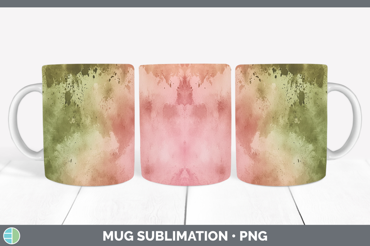 Watercolor Rose Mug Wrap Sublimation Coffee Cup Designs