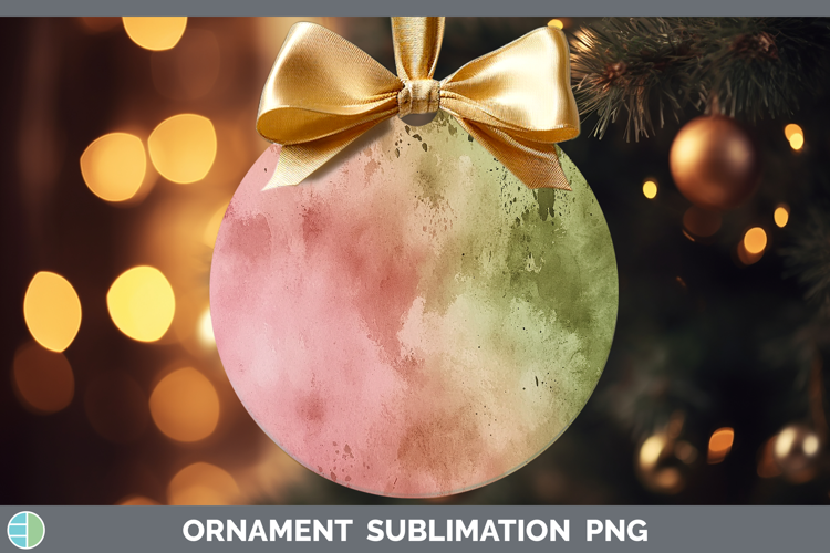 Watercolor Rose Ornament Sublimation Bauble Designs