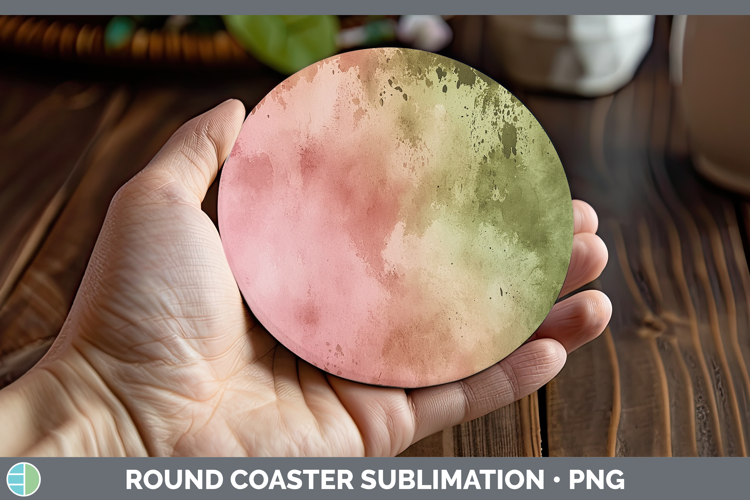 Watercolor Rose Round Coaster Sublimation Coaster Designs