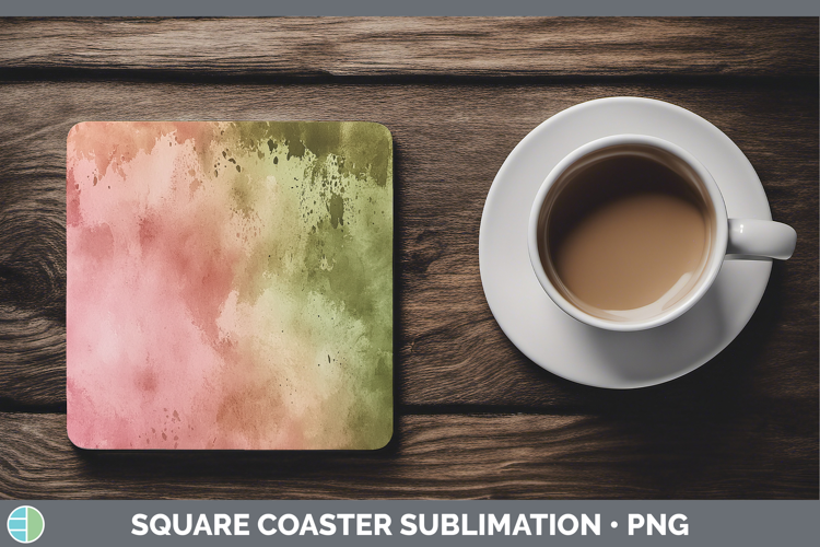 Watercolor Rose Square Coaster Sublimation Coaster Designs