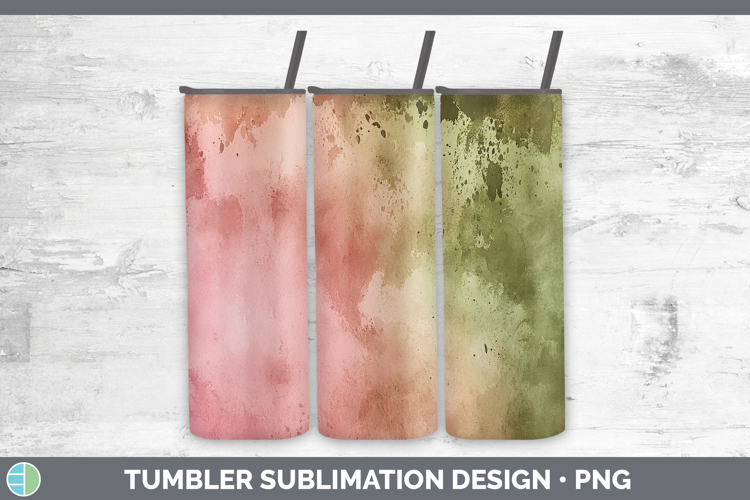 Watercolor Rose Tumbler Sublimation 20 oz Skinny Tumbler Des