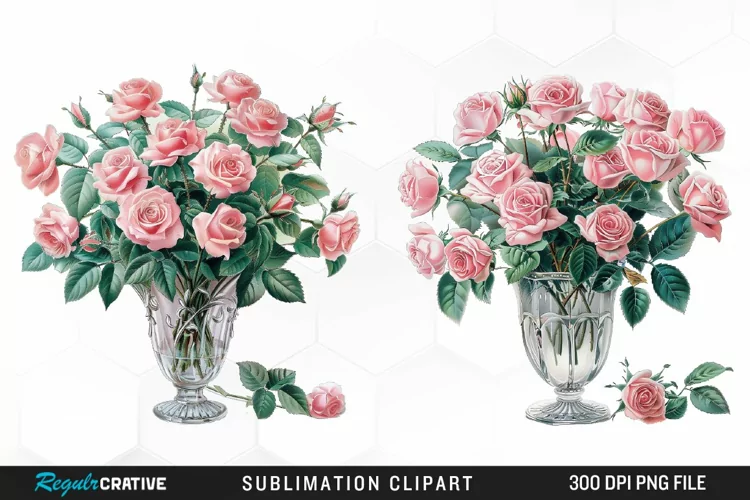 Watercolor Roses Exquisite Clipart