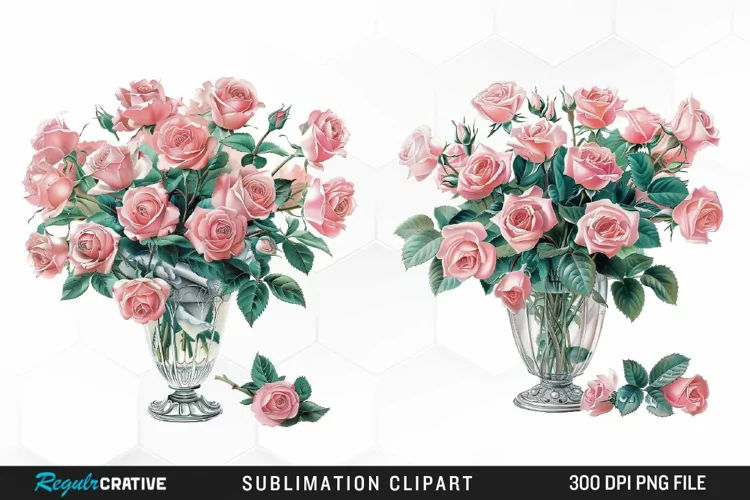 Watercolor Roses Exquisite Clipart