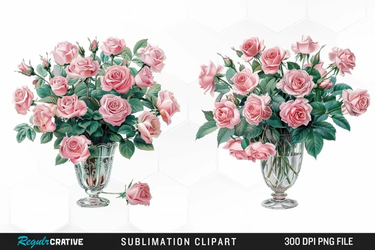 Watercolor Roses Image Clipart