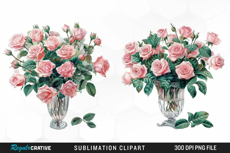 Watercolor Roses Image Clipart