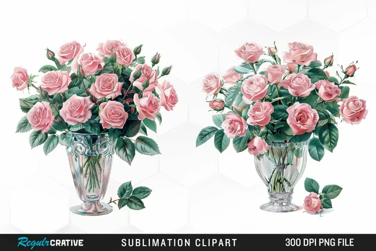 Watercolor Roses Image Clipart