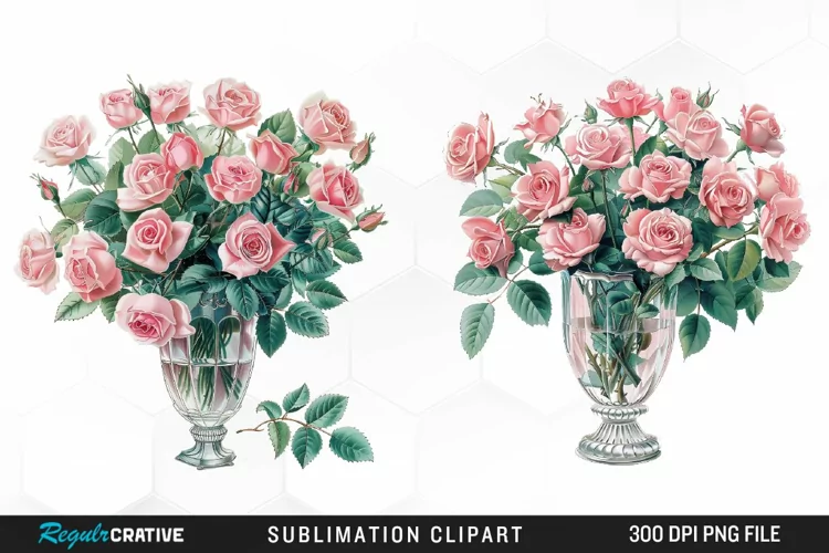Watercolor Roses Exquisite Clipart