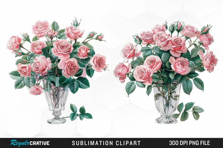 Watercolor Roses Image Clipart
