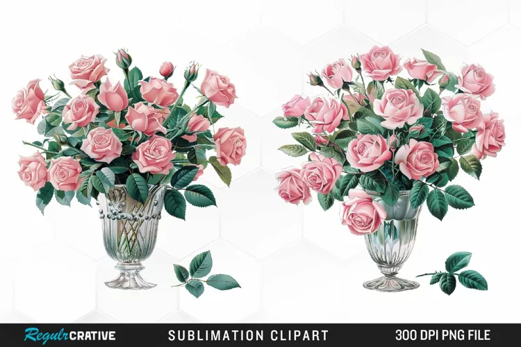 Watercolor Roses Image Clipart