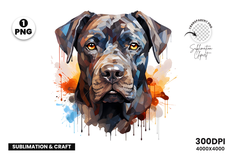 Watercolor Rottweiler Dog Clipart PNG Sublimation Design