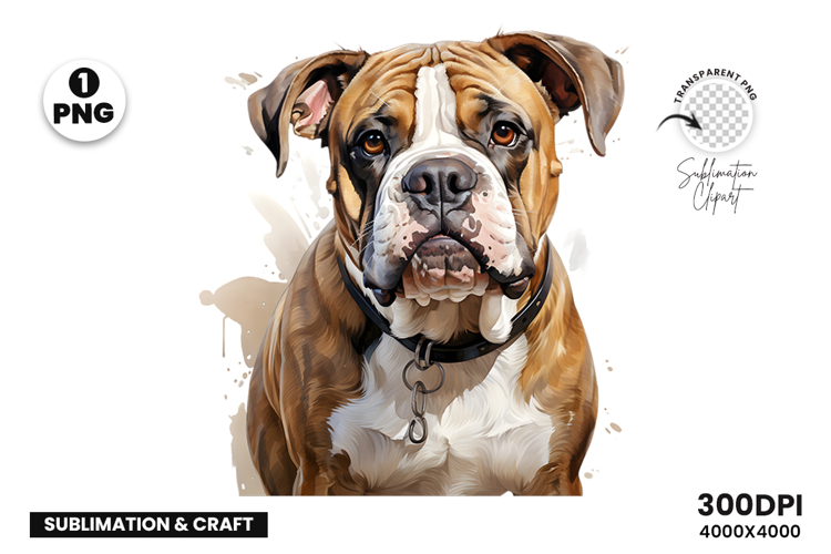 Watercolor French Bulldog Dog Clipart Sublimation Design PNG