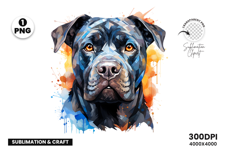 Watercolor Rottweiler Dog Clipart PNG Sublimation Design