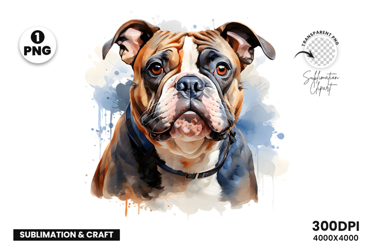 Watercolor French Bulldog Dog Clipart Sublimation Design PNG