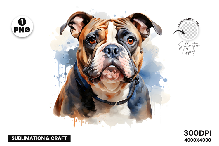 Watercolor French Bulldog Dog Clipart Sublimation Design PNG