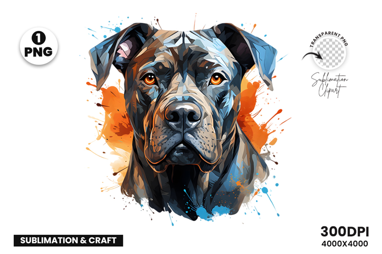 Watercolor Rottweiler Dog Clipart PNG Sublimation Design