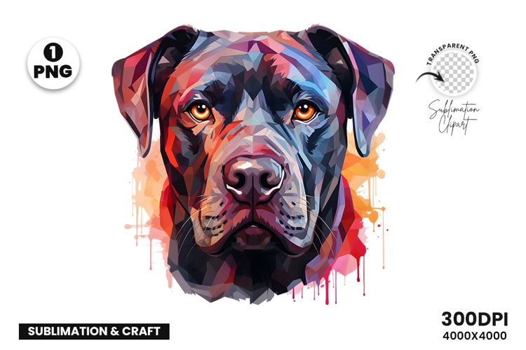 Watercolor Rottweiler Dog Clipart PNG Sublimation Design