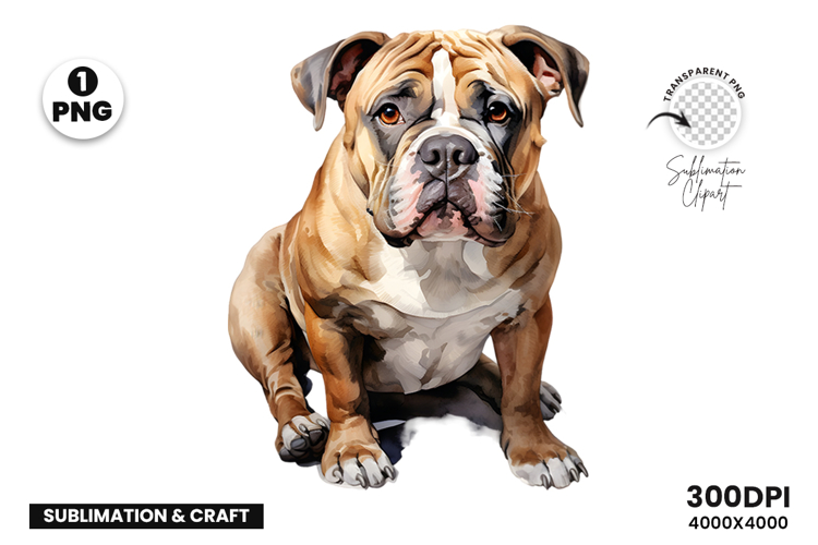 Watercolor French Bulldog Dog Clipart Sublimation Design PNG