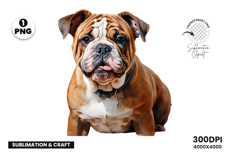 Watercolor French Bulldog Dog Clipart Sublimation Design PNG