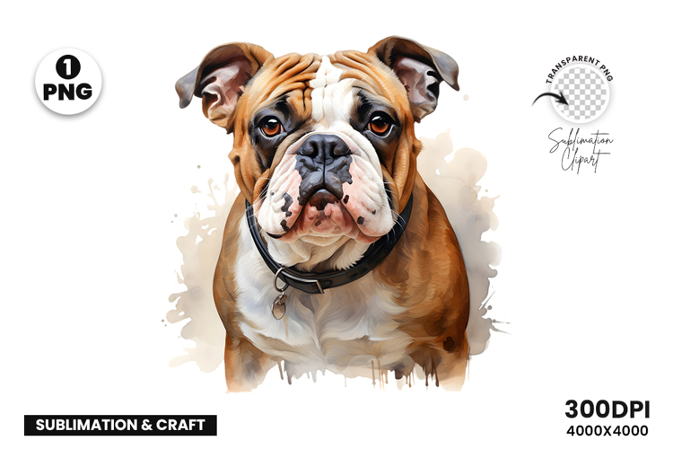 Watercolor French Bulldog Dog Clipart Sublimation Design PNG