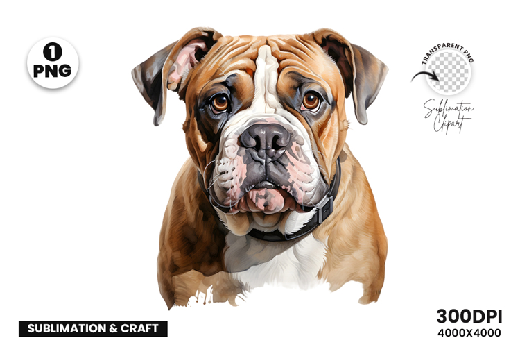 Watercolor French Bulldog Dog Clipart Sublimation Design PNG