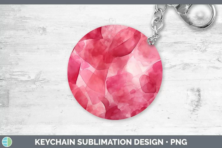 Watercolor Ruby Keychain Sublimation Keyring Designs