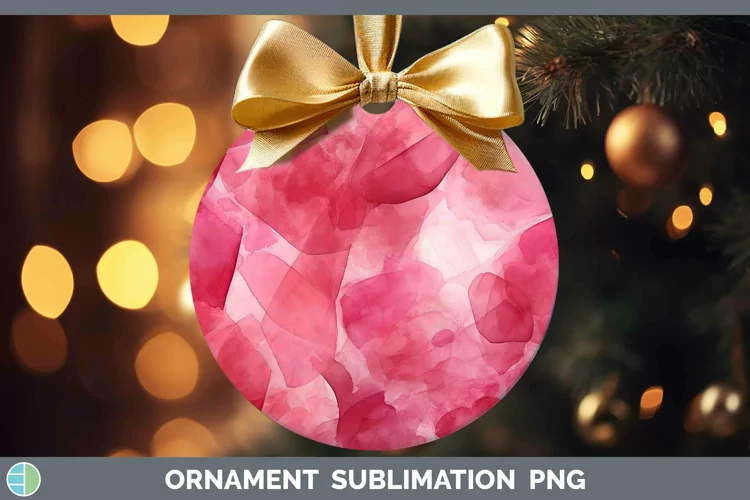 Watercolor Ruby Ornament Sublimation Bauble Designs