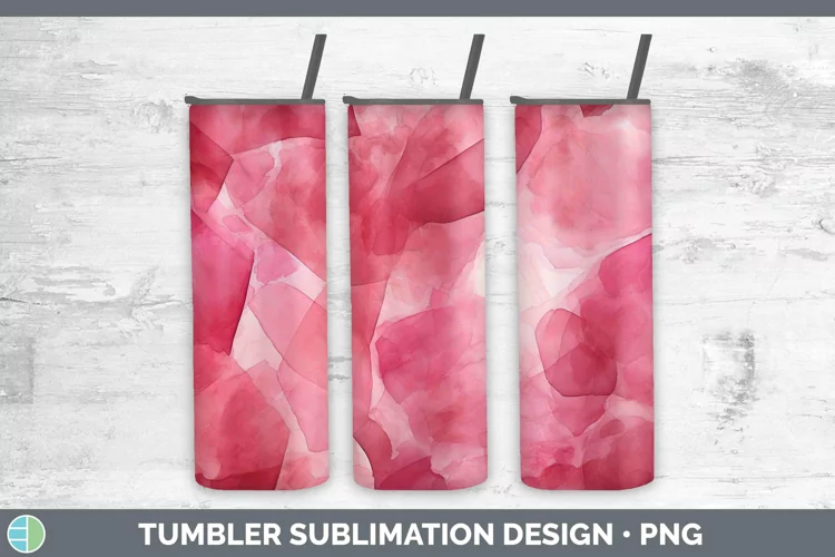 Watercolor Ruby Tumbler Sublimation 20 oz Skinny Tumbler Des