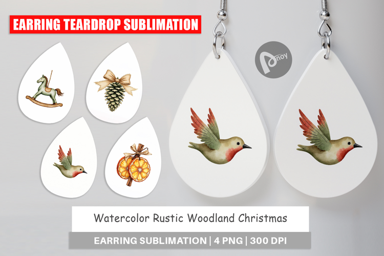 Rustic Woodland Christmas Earring