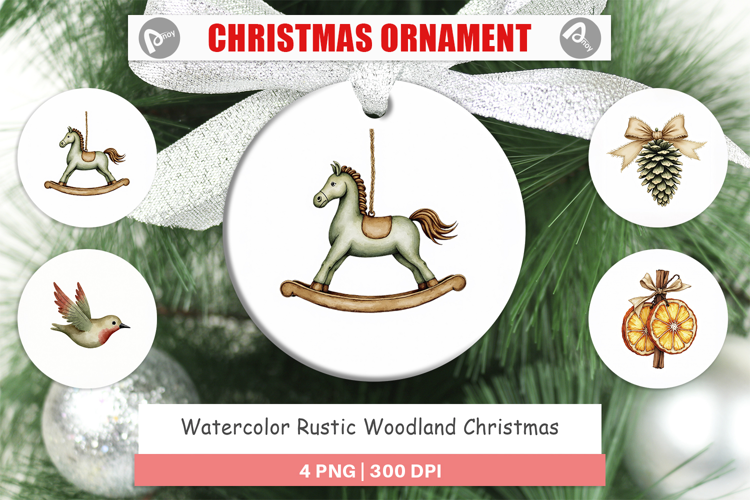 Rustic Woodland Christmas Ornament