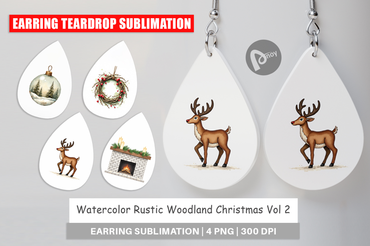 Rustic Woodland Christmas Earring