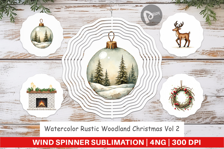 Rustic Woodland Christmas Wind Spinner