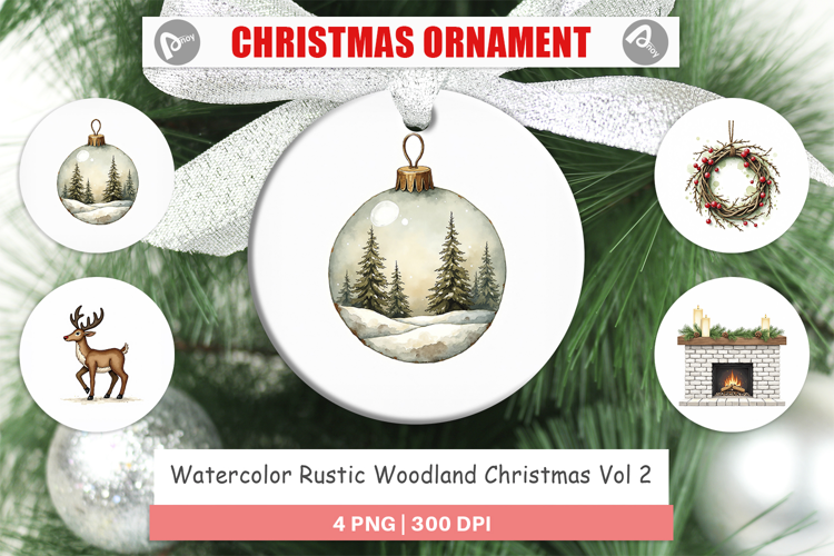 Rustic Woodland Christmas Ornament