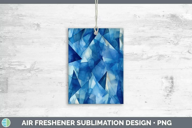 Watercolor Sapphire Air Freshener Sublimation Car Freshener