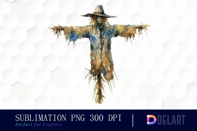 Scarecrow Straw Watercolor Clipart